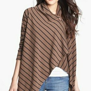 New Bobeau fleece wrap cardigan